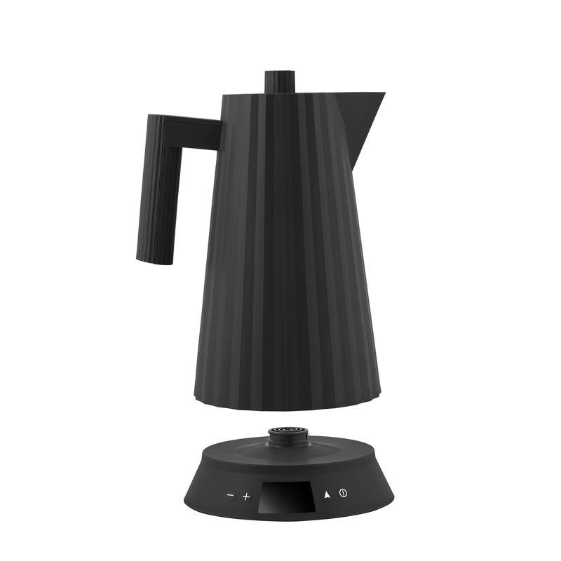 Alessi Plisse Temperature Control Electric Kettle , Black
