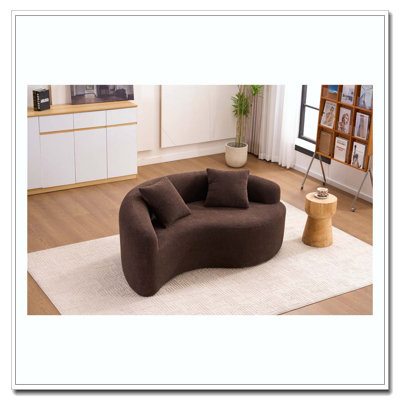 Curved Chenille Sectional Sofa