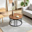 Table basse ronde avec base robuste-129998322