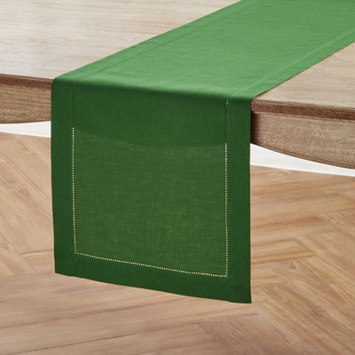100% Pure Linen Hemstitch Table Runner