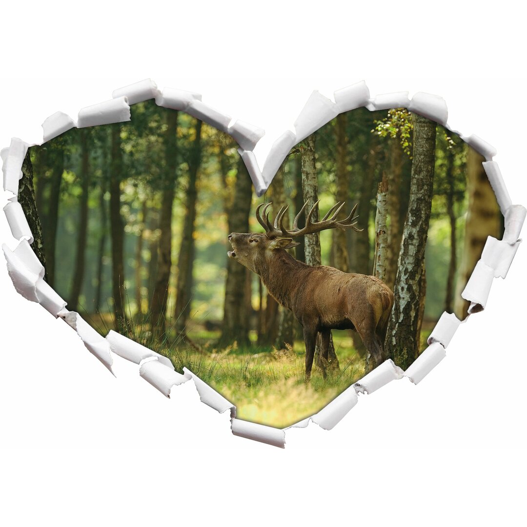 Wandtattoo Hirsch im Wald