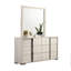 Ensemble de chambre à coucher pour grand lit 4 pièces Hyao avec miroir DEL pour commode