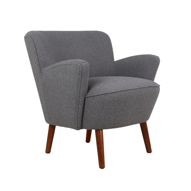 Fauteuil d'appoint Jeovoni, Mélange de polyester gris