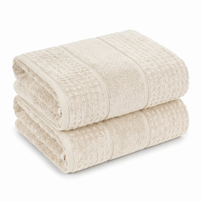 Serviette de bain 100% coton gaufré Hochman