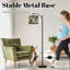 Lampe sur pied à arc avec abat-jour ajustable Lampe de campagne impressionniste sur fond de champs de coton en forme de chats 3 températures de couleur à intensité variable avec poteau pour la chambre à coucher