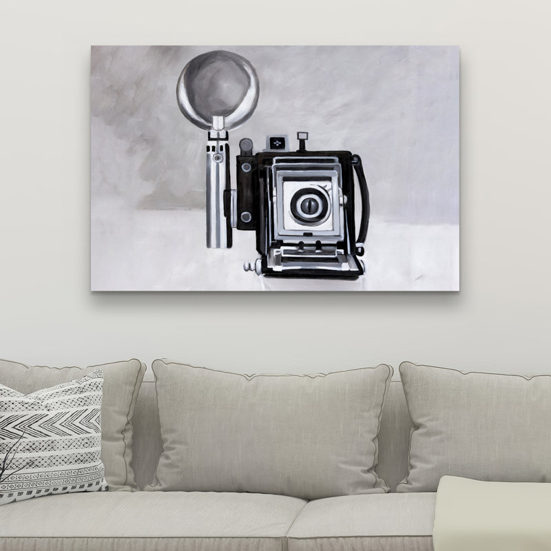 Caméra antique sur toile rétro | Pièce de décoration intérieure unique