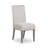 Largo Gray Upholstered Brushed Acacia Wood Dining Chair Set of 2