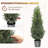 Artificial Cedar Topiary Trees 4FT, UV Resistant Potted Fake Cypress Trees Faux Cedar Topiary Evergreen Potted Plants For Outdoor Home Porch, Office, Indoor Outdoor Decoration (2 Pack)