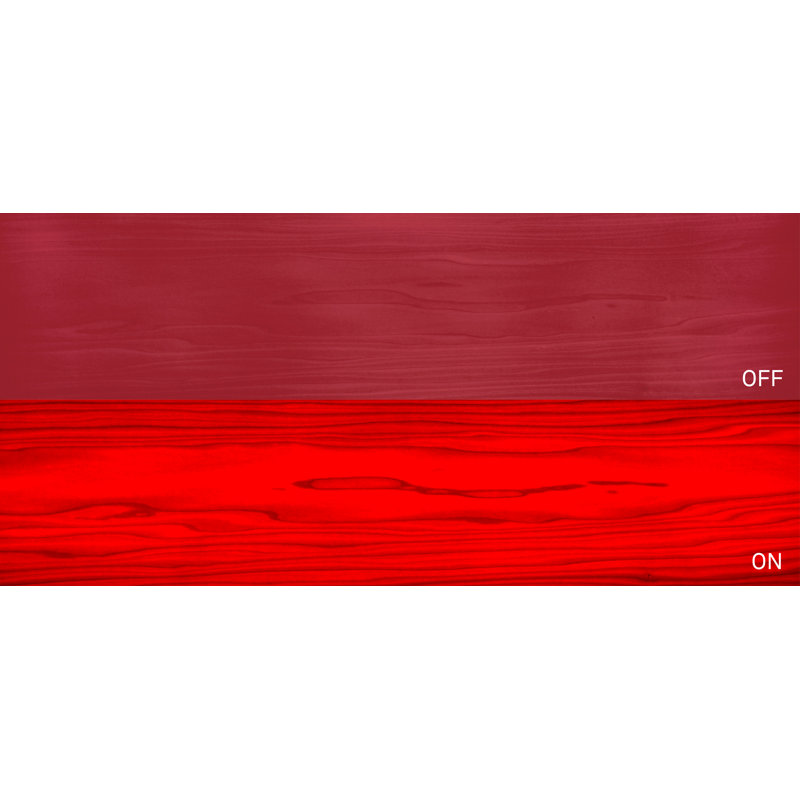 1 - Light Pendant, Red, Matte Black, 11" H x 18.1" W x 18.1" D