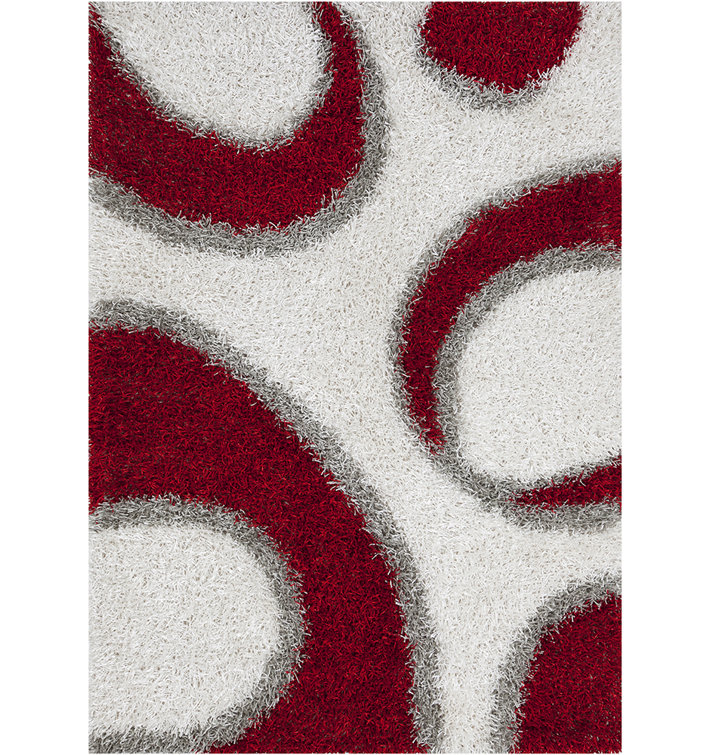 Tapis de zone blanc/rouge Milstead