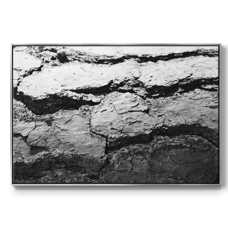 Found Textures IV - reproduction d'un seul cadre photo sur toile, H 17 po x l 25 po x P 2 po, Toile avec cadre argenté