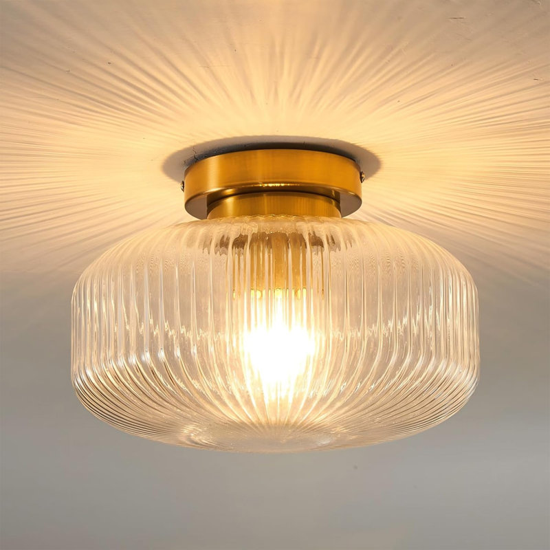 Glass Semi Flush Mount