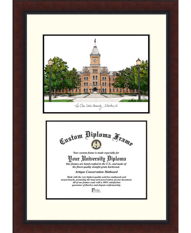 Cadre photo à diplôme héritage héritage de l’université ohio state NCAA