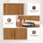 30" Wide Fluted Sideboard Buffet Cabinet With Adjustable Shelf And X-Shaped Base, Slim Console Table - Oak-2052501162