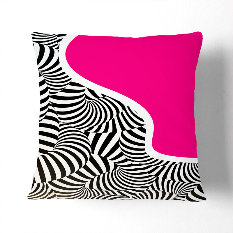 Abstract Zebra Lines No.2 Scatter Cushion, 40cm H x 40cm W x 15cm D