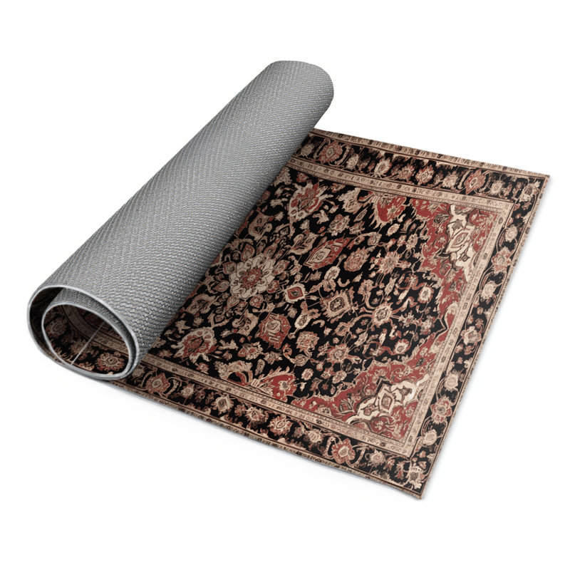 Persian Brown Indoor and Outdoor Area Rug, Rectangle 8' x 10'