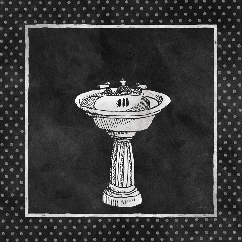 Tableau noir avec bordure à pois, H 12 po x l 12 po, Non, Toile tendue