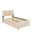 Lit plateforme tapissier avec lit gigogne Ramonda-108411509