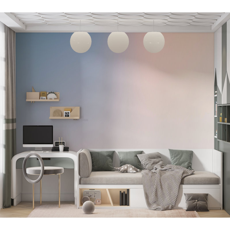 Papier peint de qualité supérieure - ciel pastel dégradé, L 96 po x l 120 po