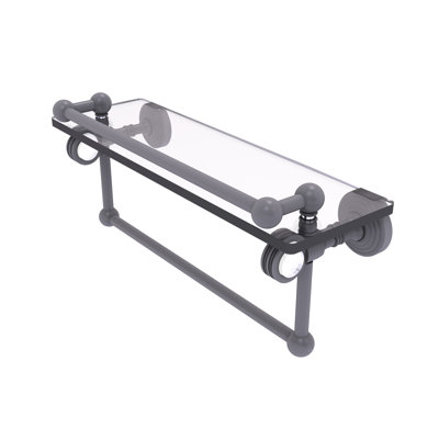 Jarrell Glass Bracket Shelf with Towel Bar