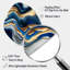 Vibrant bleu et agate dorée II - reproduction d'art asymétrique transitionnelle, art mural en métal de forme irrégulière bleue-105754026