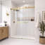 Porte de douche coulissante double en bronze brossé avec verre transparent 3/8 po Catalyst-133664319-133866109