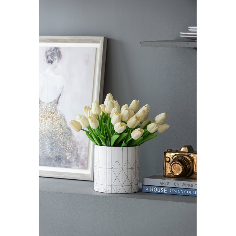Pots de fleurs en céramique D6,3 x 6,3 po, poids: 2,2 lb, H 6,33 po x l 6,32 po x P 6,32 po