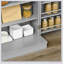 Armoire de rangement pour garde-manger autoportante de 41 pouces avec 12 tablettes de porte, portes doubles, étagères à 5 niveaux et tablettes réglables, gris papier-307500818