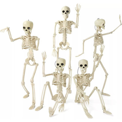 Ensemble de 5 décorations pour squelette d'Halloween 16 po