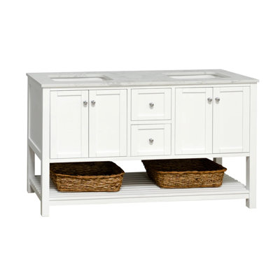Binne 60'' Double Bathroom Vanity with Top