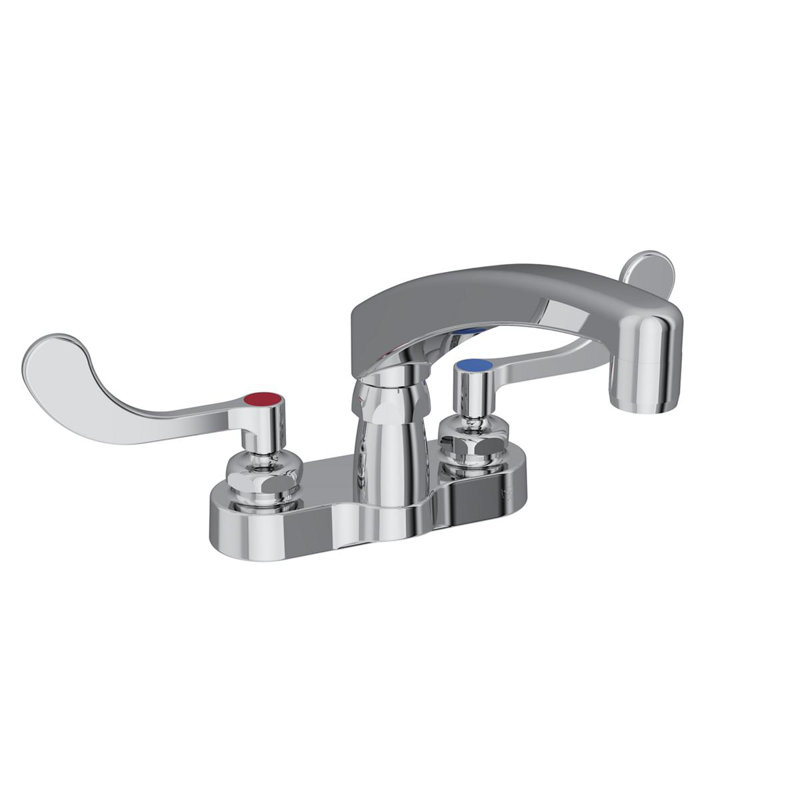 4" Centerset with Exposed Deck Faucet with 8" Arc Tube Spout 4" Wristblade Handles