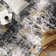 Abstract Yellow/Black/Gray Area Rug