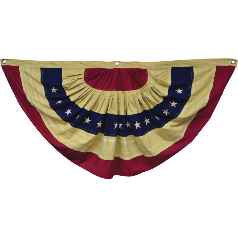 Bruant à drapeau vieilli 55 po, H 29 po x l 55 po, Naturel