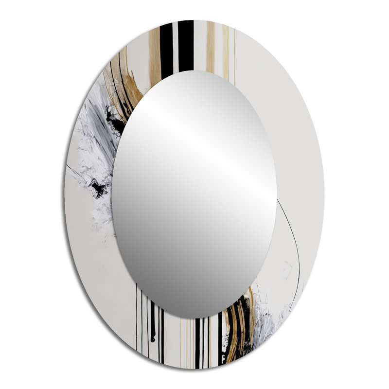 Miroir mural Golden Minimalist Abstract II, 40 po x 30 po