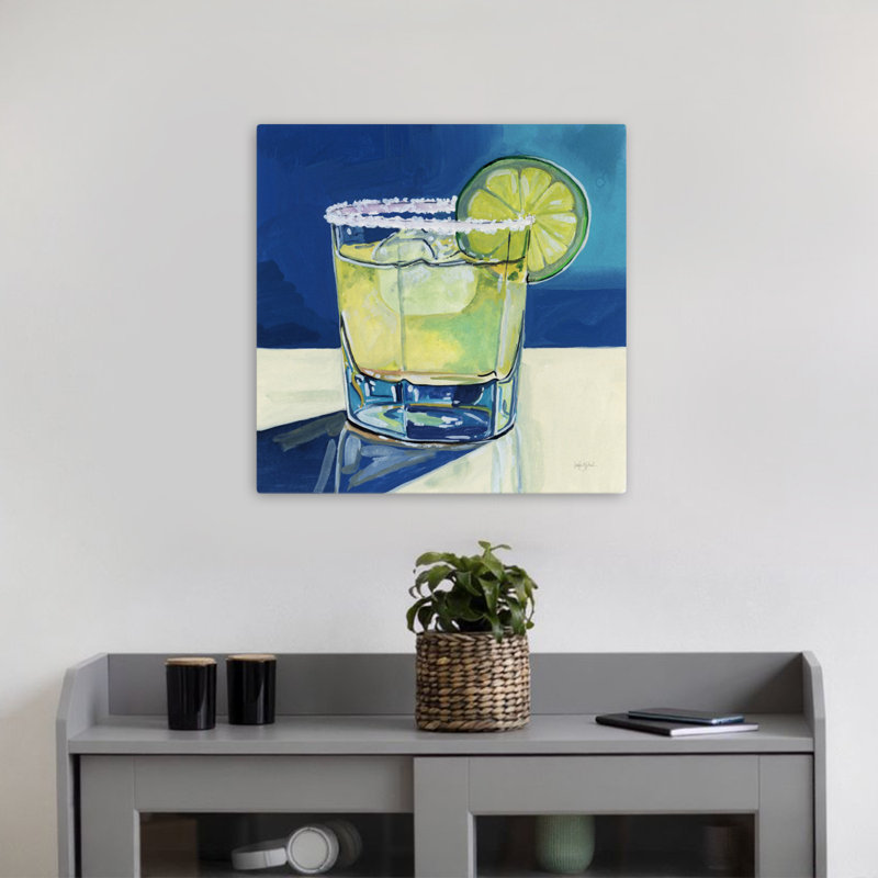 Margarita sur les rochers, art contemporain, H 18 po x l 18 po