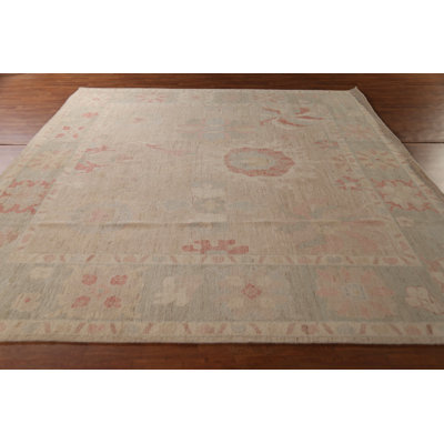 Vegetable Dye Oushak Turkish Square Rug 10x10