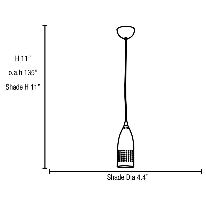 Jessee 1 - Light Single Pendant, Brushed Steel, E26 Medium