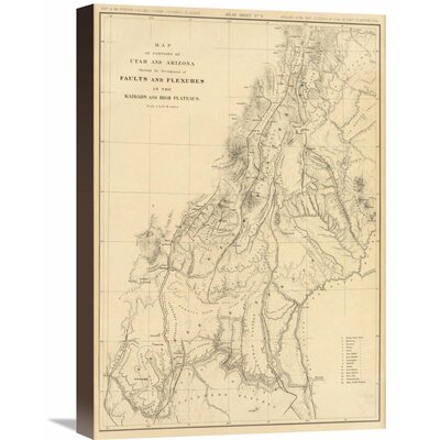 Map of portions of Utah and Arizona, 1879 Graphic Art on Wrapped Canvas -  Global Gallery, GCS-295360-22-144