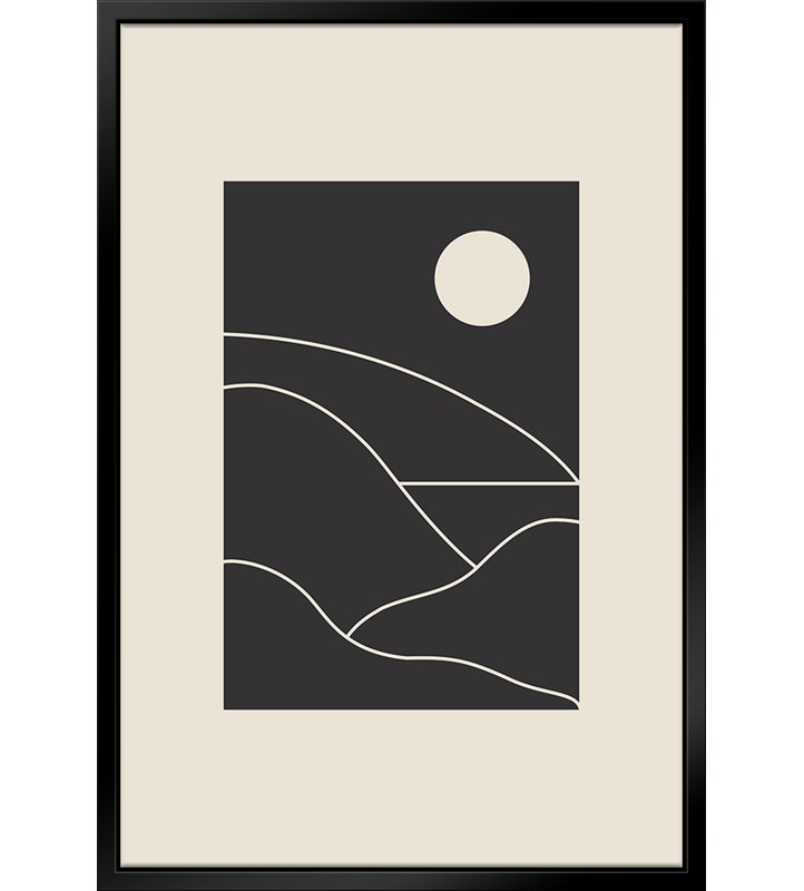 Black Minimal Mountains # 1 par Stanley Print House - on, L 16 po x H 20 po