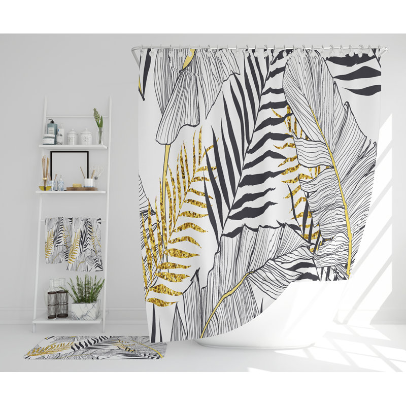 Navinder Polyester Shower Curtain Set