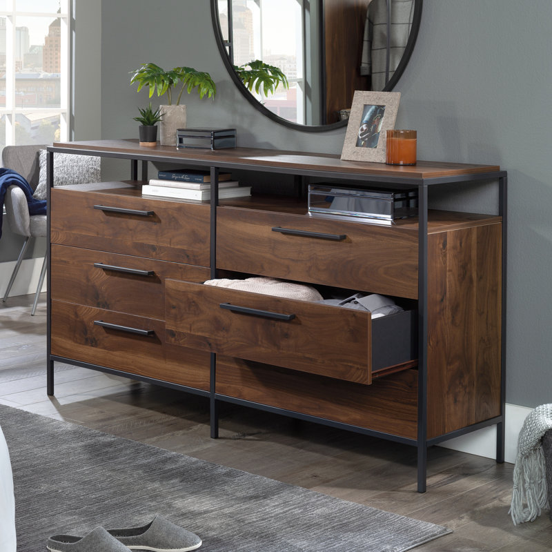 Commode double 6 tiroirs l 65 po