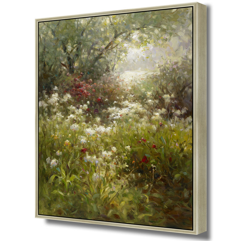 «Sunlit Meadow Gathering», H 42 po x l 32 po, Brun