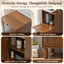 Armoire de rangement secrétaire avec bureau rabattable, 1 porte et tablette intérieure, brun noyer