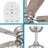 Charney 52 in. Indoor Brushed Nickel Traditional Ceiling Fan with (3) 3000K LED Bulbs, Clear Shades, Remote Included-398322731-398322733