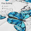 Ensemble de couvre-lit 3 pièces Blue Butterfly-131225676