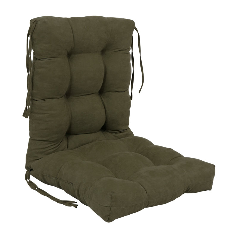 Coussin de siège / dossier en microsuède, Vert forêt