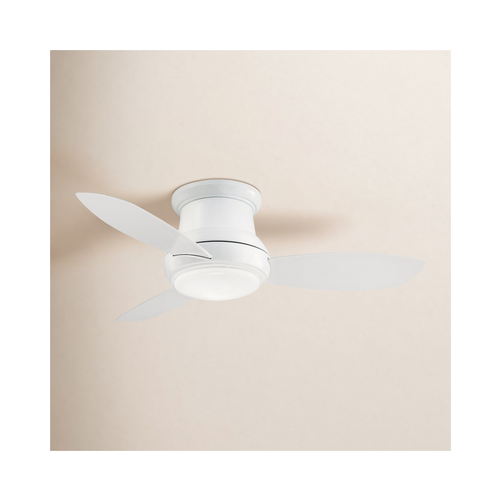 44" Concept II 3 - Blade LED Propeller Ceiling Fan with Remote Control and Light Kit Included, LED, White