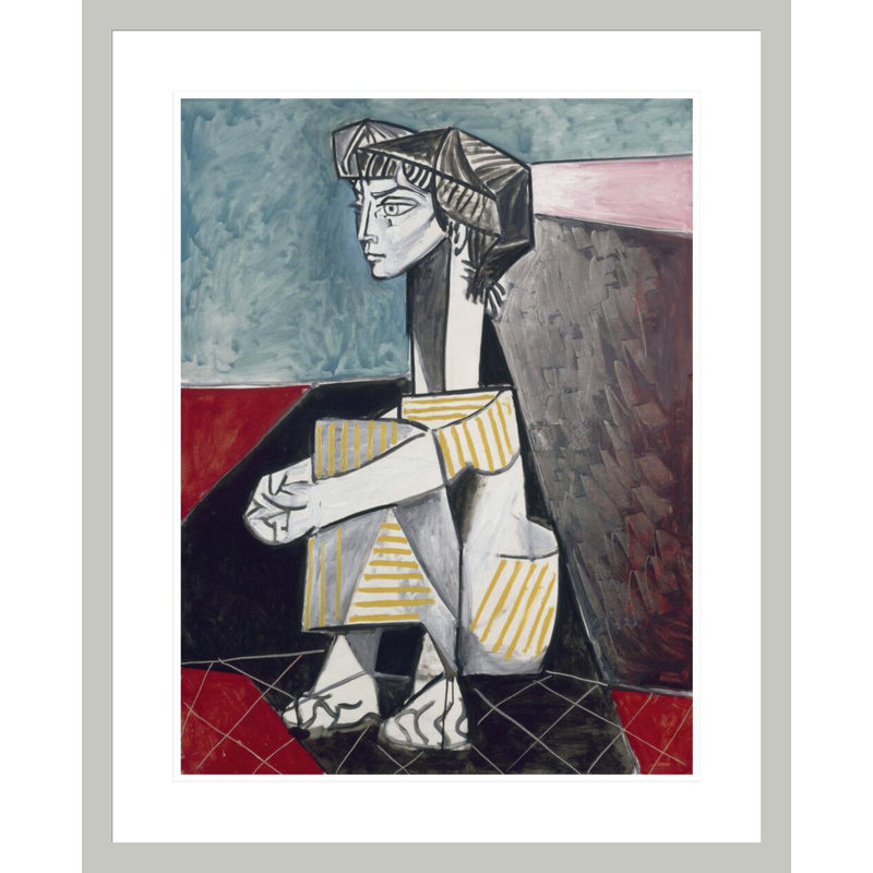 Jacqueline aux mains croisées par Jacqueline Picasso, H 28,92 po x l 23,5 po