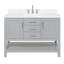 Meuble-lavabo sur pied simple 48 po avec plateau en quartz Abby-94003664