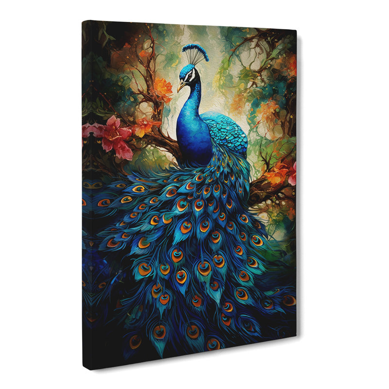 Peacock Contemporary - Print, 50cm H x 35cm W x 3cm D
